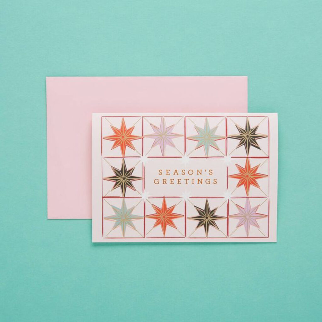 Snowflake christmas greeting card
