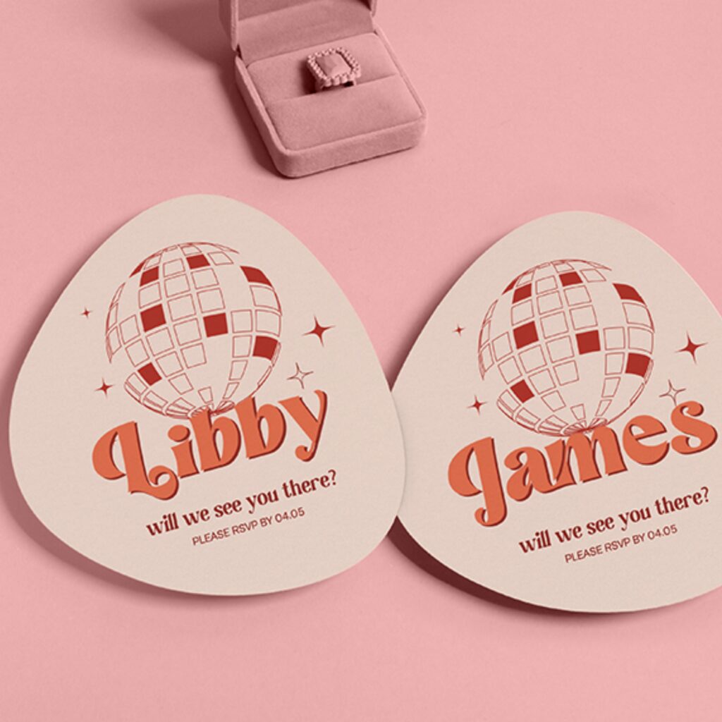 Uniquely shaped invitations
