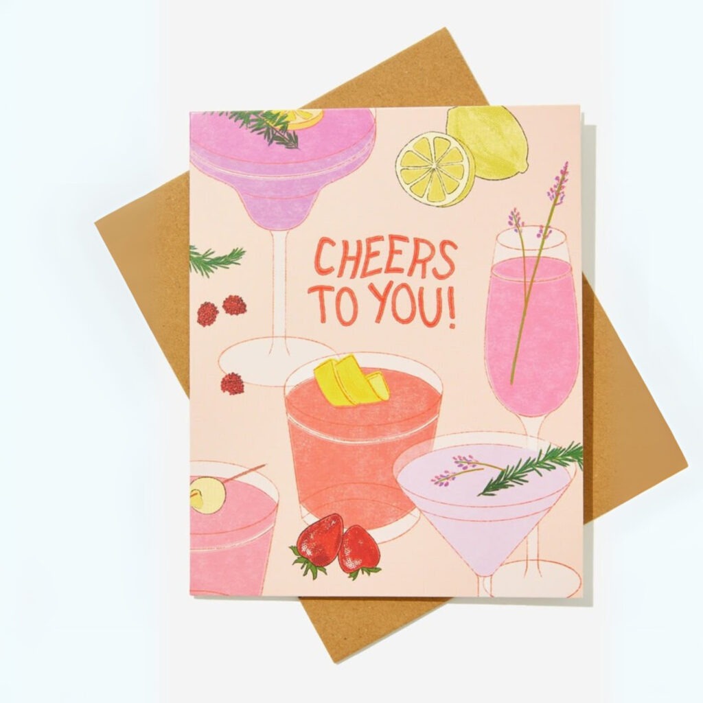 Cheers to you cocktail card