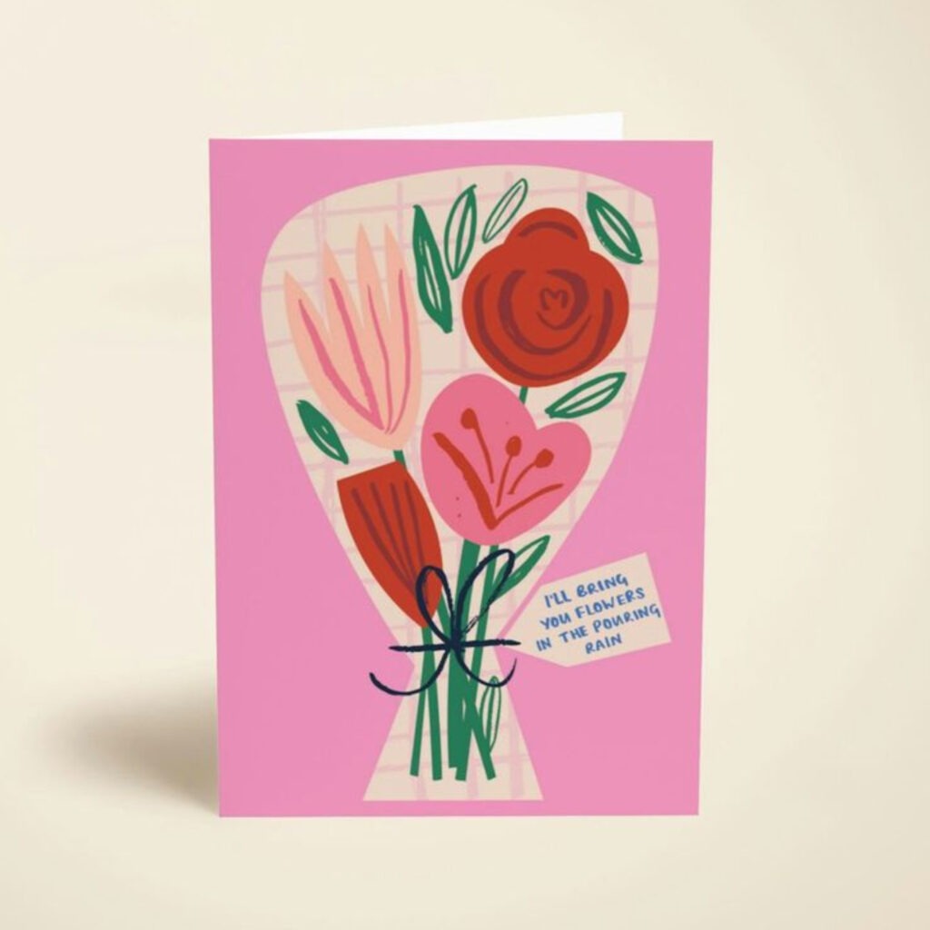 Bunch of flowers greeting card