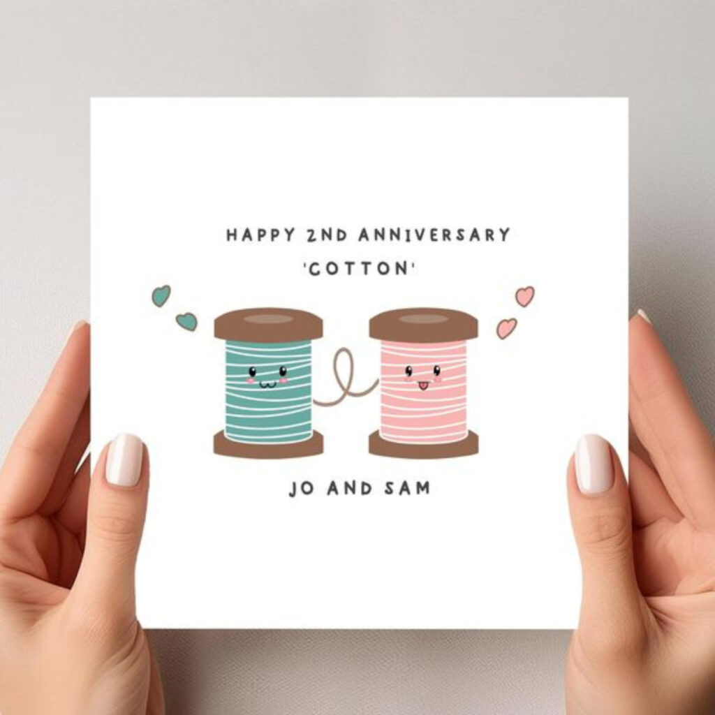 cotton anniversary card