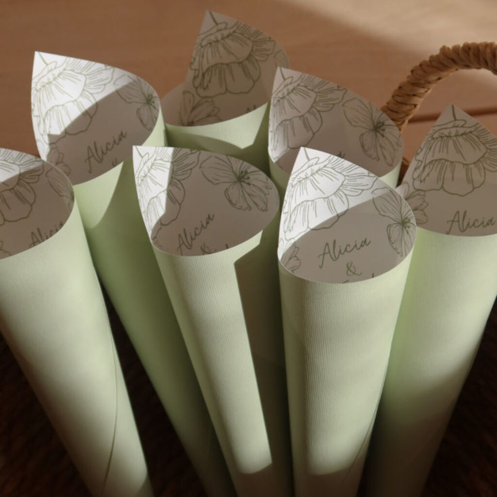 DIY confetti cones
