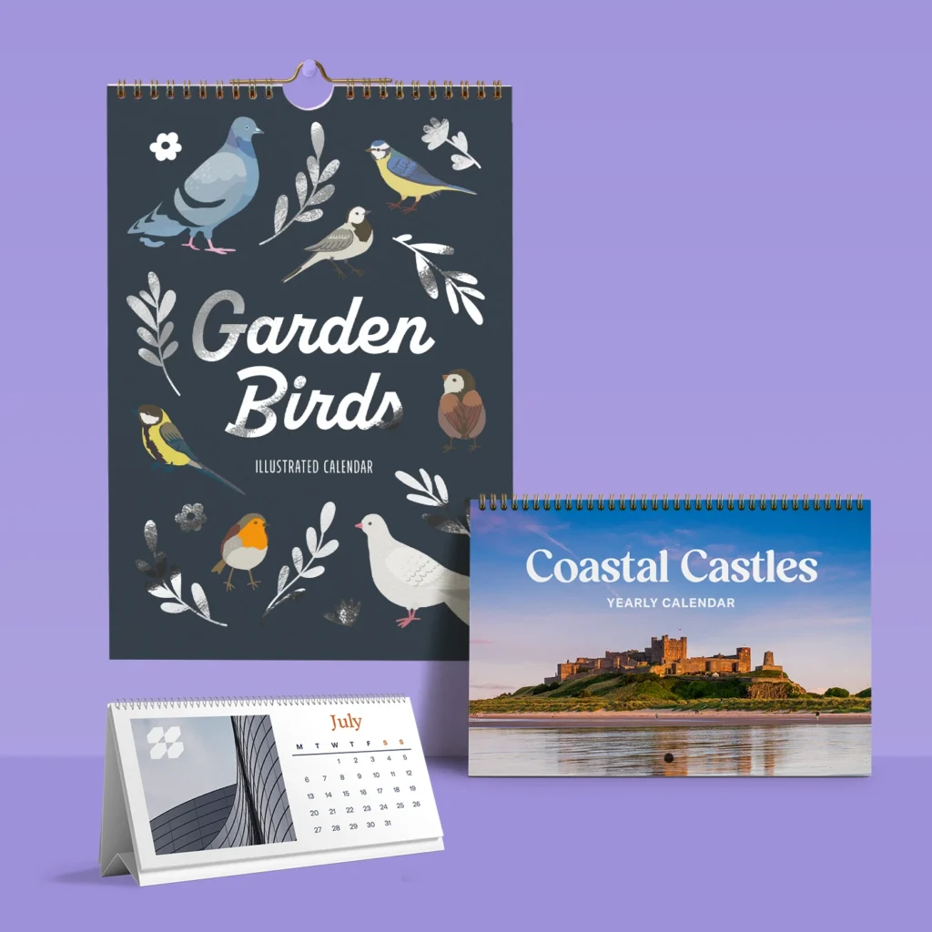 Desk, Wall & Thumb Cut Calendar Examples